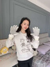 夏洛熊 XALORXION滑雪手套女冬季可愛卡通保暖觸屏戶外騎行防風寒防水加絨手套 SK標-粉黃 曬單實拍圖