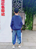 G.DUCKKIDS兒童裝男童秋裝衛(wèi)衣春秋款2025新款男孩秋季炸街中大童上衣帥氣潮 藏青（不加絨） 130 cm 曬單實拍圖