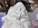 太平鳥(niǎo)氣泡提花肌理感白色小香風(fēng)外套女短袖夏裝新款箱型短款上衣 白色 M 160 曬單實(shí)拍圖