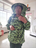 掰玉米防刮臉衣服帽子專用玉米地防護(hù)服掰玉米丫神器農(nóng)村下地干活帽透氣防曬護(hù)臉防蚊蟲蜜蜂衣服 【五星色】加厚防護(hù)服+網(wǎng)紗帽 曬單實(shí)拍圖