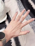 QUEENSUN18K金人工培育鉆石求婚訂婚戒指女款星軌燦爛鉑金一克拉鉆戒真鉆 克拉鉆【定制選項非請勿拍】 8號圈 曬單實拍圖