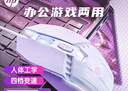 惠普（HP） 游戲鼠標(biāo)有線USB靜音宏機(jī)械電競(jìng)筆記本臺(tái)式機(jī)電腦辦公通用鍵鼠套裝 M1白色有聲 曬單實(shí)拍圖