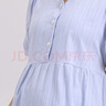 婧麒（JOYNCLEON）孕婦連衣裙夏款2025新款女氣質(zhì)夏季哺乳裙子寬松孕婦夏裝長(cháng)裙 淺藍【升級哺乳按扣,防透內襯】J XL 曬單實(shí)拍圖