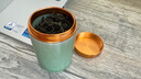瓷牌茗茶具汝窯小號茶葉罐旅行茶具便攜迷你茶葉密封儲存茶罐陶瓷隨身茶葉盒 哥窯《合金蓋》小茶葉罐 曬單實拍圖