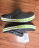卡駱馳crocs洞洞鞋貝雅卡駱班輕便耐磨一腳蹬休閑鞋|205089 石板灰/青檸綠-0GX 43 (270mm) 曬單實(shí)拍圖