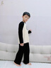 G.DUCKKIDS莫代爾男童睡衣春秋款2025新款兒童長(zhǎng)袖家居服洋氣大童男孩空調(diào)服 248009黑白笑臉 160 cm 曬單實(shí)拍圖
