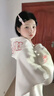 LDBE美式刺繡連帽衛(wèi)衣女春秋新款加絨寬松小眾設(shè)計(jì)感oversize外套上衣 白灰色【春秋薄款】 M 【80-100斤】 曬單實(shí)拍圖