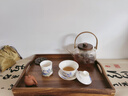 AILUKI日本胡桃木托盤家用茶點(diǎn)盤茶奉茶盤茶杯餐廳咖啡收納盤實(shí)木餐盤大 胡桃木托盤小號(hào)34*23cm-無雙耳 曬單實(shí)拍圖