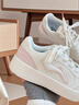 李寧（LI-NING）高顏值女鞋冬季新款白色板鞋運動(dòng)休閑輕便低幫耐磨增高學(xué)生小白鞋 香檳白/桃若粉【店長(cháng)推薦】 【滿(mǎn)99減10】 36 曬單實(shí)拍圖