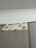 舒巧奶油白掛衣架免打孔壁掛創(chuàng  )意玄關(guān)掛鉤掛鑰匙包包衣服墻上收納架子 【奶油白40cm】創(chuàng  )意掛衣架-7鉤 曬單實(shí)拍圖