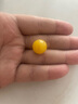 寶鉑琳蜜蠟單珠波羅的海老圓珠雞油黃飄花老蠟蜜散珠手串珠子文玩配珠 16mm單顆 曬單實(shí)拍圖