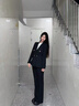 匆蒙職業(yè)西裝套裝女春秋正裝大學(xué)生面試職員工作服休閑西服外套女修身 曬單實(shí)拍圖