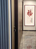 質(zhì)覺(jué)福字掛畫(huà)新中式入戶(hù)玄關(guān)裝飾畫(huà)正對門(mén)走廊過(guò)道壁畫(huà)寓意好的百福圖 福-A 60*120cm【宣紙國畫(huà)+手工裝裱】 直角實(shí)木框-紅木色 曬單實(shí)拍圖