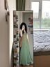 瑜尚臻品兩件套綠色網(wǎng)紗收腰吊帶連衣裙女氛圍感A字裙超仙海邊度假長(zhǎng)裙 【深綠色】M 曬單實(shí)拍圖