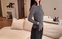 HERAGAIA一字領緊身針織衫女裝2025春秋新款精仿羊毛長袖打底薄款毛衣短款 深灰色PYP6077（100%羊毛） XL 曬單實拍圖