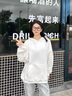 Shelley Jones280g重磅白色連帽衛(wèi)衣男春秋季美式cleanfit潮牌套頭情侶百搭外套 白色 XL [推薦120-140斤] 曬單實(shí)拍圖