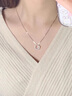 中國黃金（CHINA GOLD）S925銀圓圈項鏈女款百搭小眾吊墜首飾節日生日禮物送女友愛(ài)人 圓圈項鏈 曬單實(shí)拍圖