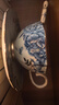 永豐源（auratic）鉑金青花3頭陶瓷中式咖啡杯碟套裝 咖啡杯描金輕奢【送禮佳品】 咖啡杯碟 230ml 曬單實(shí)拍圖