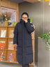 波司登（BOSIDENG）于適同款25新款羽絨服男女同款情侶長(cháng)款寬松舒適連帽面包服外套 黑青色|5978 XL 175/96A 體重約140-155斤 曬單實(shí)拍圖