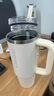 STANLEY巨無(wú)霸杯PRO吸管杯水杯保溫杯大容量辦公不銹鋼杯子887ML-米白 曬單實(shí)拍圖