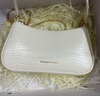 CHARLES&KEITH鱷魚紋鏈條腋下包小方包女生日禮物七夕禮物CK2-80151362-B Cream Croco奶油色 S 曬單實拍圖