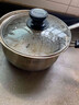 304不銹鋼小奶鍋寶寶嬰兒輔食不粘煮面家用煮奶湯鍋電磁爐食品級 304不銹鋼奶鍋單底 16cm 曬單實拍圖