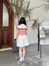 班尼路童裝女童裙子夏季兒童半身裙2025年新款洋氣學(xué)院風(fēng)短裙JK百褶裙 淺粉 BNL粉心兔寶寶QS 140 曬單實拍圖