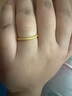 中國黃金（CHINA GOLD）素圈黃金戒指女士足金滿天星對戒男女款七夕情人節(jié)禮物送女友老婆 15#足金滿天星戒指約0.5g 曬單實(shí)拍圖