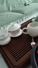 PAKCHOICE羊脂玉白描金三才蓋碗三件套陶瓷茶具大號泡茶碗一人用泡茶杯 曬單實拍圖