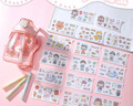 手帳貼紙咕卡 可愛(ài)卡通防水透明貼畫(huà)女孩 塑料杯文具水杯貼紙 卡通手帳貼紙-隨機20張 曬單實(shí)拍圖