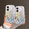世韓適用蘋(píng)果16手機(jī)殼iPhone16保護(hù)套帶掛繩彩繪高級(jí)羽紗感小清新鏡頭全包防摔TPU透明軟邊框軟保護(hù)殼 曬單實(shí)拍圖