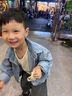 G.DUCKKIDS男童牛仔套裝2025春秋裝新款兒童潮酷純色牛仔衣中小童童裝 淺藍色 90 cm 曬單實拍圖