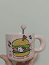 可愛fufu生日蛋糕馬克杯帶蓋勺陶瓷杯送女生高顏值有意義生日禮物 漢堡生日蛋糕杯+勺 1個 350ml 曬單實拍圖