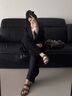 Massimo Dutti夏季新品2025女裝美式休閑基礎(chǔ)純棉U型領(lǐng)吊帶無(wú)袖T恤上衣06840518 米白色 L (CN 175/96A) 曬單實(shí)拍圖