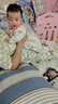 歐孕（OUYUN）嬰兒衣服夏季薄款空調服睡衣男女寶寶連體衣網眼竹棉哈衣爬服 小兔與鹿【半背網孔 竹棉針織】 80cm 【建議身高79-84cm】 曬單實拍圖