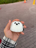 京苑 適用于AirPods Pro二代保護(hù)套airpods4蘋果耳機(jī)套1/2/3代卡通藍(lán)牙殼一二三代硅膠防摔保護(hù)殼 【夜光款 透白-幽靈】+指環(huán)扣 AirPods Pro/Pro2保護(hù)套 曬單實(shí)拍圖