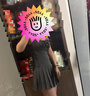 UR2025夏季新款女裝格雷系蝴蝶結系帶百褶連衣裙UYU750075 深灰 (偏短) S 曬單實(shí)拍圖