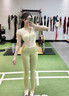 袋鼠（DaiShu）瑜伽服套裝女2025新款高級感普拉提訓練服上衣運動(dòng)長(cháng)袖絕美健身服 【三件套】象牙白上衣+葉綠色褲+ L (108-118斤) 曬單實(shí)拍圖