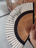 臻臻上品（zhenzhenshangpin）扇子折扇古風(fēng)男女中國風(fēng)古典水墨流蘇絲綢扇古裝漢服折疊扇送學(xué)生 蘭【7寸22.5cm】 曬單實(shí)拍圖