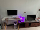 半隅雅居桌子簡易出租屋電腦桌臥室家用女生小戶型學(xué)習(xí)寫字桌辦公桌工作臺 【月亮彎臺面】暖白色100*60cm 曬單實拍圖