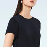 OVV2023春夏新款女裝22MM鬼縐真絲圓領(lǐng)短袖內(nèi)搭上衣 黑色（凈色）04 M 曬單實(shí)拍圖