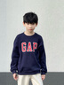 Gap【大小童同款】男女童2025秋季新款logo抓絨衛(wèi)衣兒童裝829305 海軍藍(lán) 140 /68(10-11歲) 曬單實(shí)拍圖