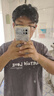 至唯 簡(jiǎn)約短袖t恤男士夏季2025新款男生寬松衣服重磅潮牌潮流體恤男款 T220深灰色 2XL【推薦150-165斤】 曬單實(shí)拍圖