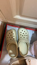 名創(chuàng)優(yōu)品（MINISO）洞洞鞋女夏季外穿沙灘涼鞋防滑厚底踩屎感腳包頭涼拖鞋骨白36-37 曬單實(shí)拍圖