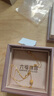 六福珠寶七夕禮物足金花絲玲瓏轉(zhuǎn)運珠黃金項鏈 計價 F63TBGN0015 約3.27克 曬單實拍圖
