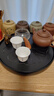 金鑲玉陶瓷茶盤茶托 家用儲(chǔ)水蓄水式茶臺(tái)功夫茶具配件30*30cm 新款-荷葉陶瓷茶盤30*30 曬單實(shí)拍圖
