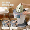 速野脫水機(jī)手動(dòng)單脫水甩干機(jī)甩干桶免電拉繩式小型脫水機(jī)單杠脫水桶家用大容量迷你宿舍出租房單脫水機(jī) 【大容量頂配款】灰色+降噪蓋+瀝水 曬單實(shí)拍圖