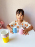 捷熠彩色紙杯一次性手工幼兒園diy杯子純色游戲兒童五彩早教美術(shù)材料 20只【顏色混搭】 曬單實拍圖