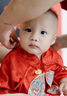 G.DUCKKIDS小黃鴨周歲禮服男寶寶抓周衣服女漢服百日宴百天滿月嬰兒套裝夏季 紅色+香囊 90 建議1~2歲【 80-90cm】cm 曬單實(shí)拍圖