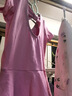 艾舞戈兒童舞蹈練功服女童夏季舞蹈服粉色中國舞跳舞裙 130碼 曬單實(shí)拍圖